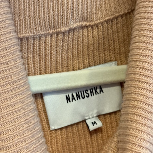 Nanushka Camel Long Sleeve Knit Dress - Picture 3 of 4
